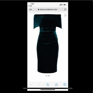 Vince Camuto Dark Green Velvet Dress